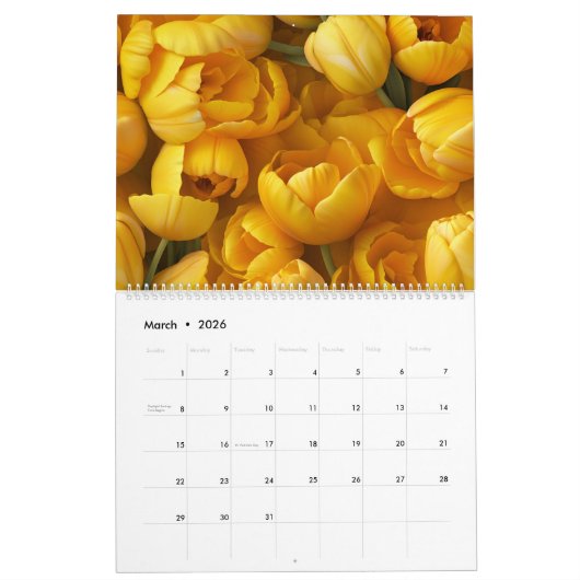 2026 Tulips Wall Calendar Kalender (Mar 2026)