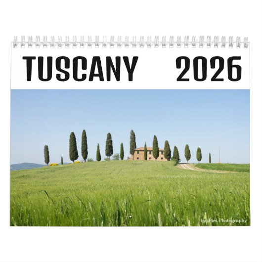 2026 Tuscany landscape photography Kalender (Hoes)