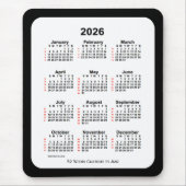 2026 Two Tone Black 52 Week Agenda by Janz Muismat (Voorkant)