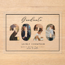 2026 Typografie 4 Afbeelding Acryl Afstudeerprojec Uitnodigingen