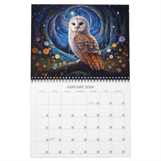 2026 Uil Whimsy 2 Fantasy Art Kalender (Jan 2026)