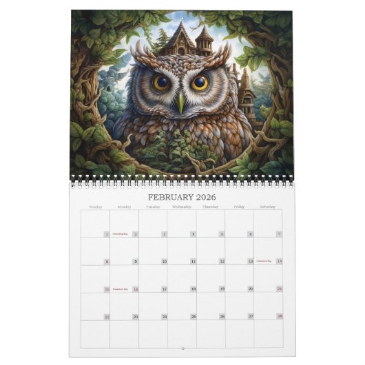 2026 Uil Whimsy 2 Fantasy Art Kalender (Feb 2026)