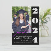 2026 Uitnodiging voor afstudeerfeest met foto (Staand voorkant)
