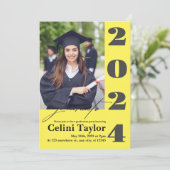 2026 Uitnodiging voor afstudeerfeest met foto (Staand voorkant)