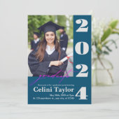 2026 Uitnodiging voor afstudeerfeest met foto (Staand voorkant)
