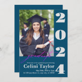 2026 Uitnodiging voor afstudeerfeest met foto (Voorkant / Achterkant)