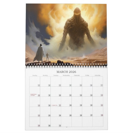2026 Unearthly Beasts Fantasy Art Kalender (Mar 2026)