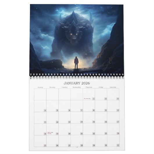 2026 Unearthly Beasts Fantasy Art Kalender (Jan 2026)