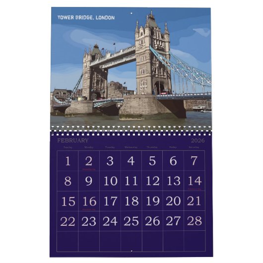 2026 UNITED KINGDOM CALENDAR KALENDER (Feb 2026)
