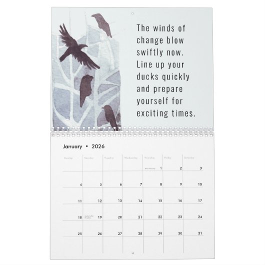 2026 Universal Year of Change Motivational Kalender (Jan 2026)