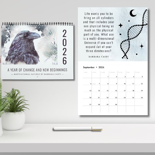 2026 Universal Year of Change Motivational Sayings Kalender