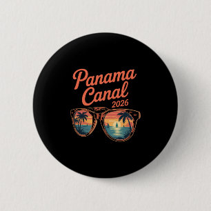 2026 Vaar Panama Kanaal Familie Reis Vrienden Groe Ronde Button 5,7 Cm