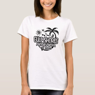 2026 Vakantie of Reis naar Gulf Shores Alabama T-shirt