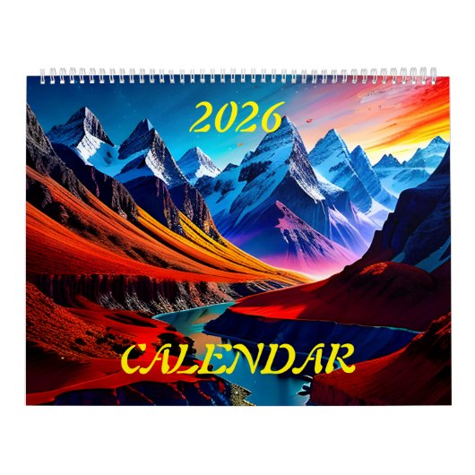 2026 Verbazingwekkende prachtige schitterende land Kalender (Hoes)