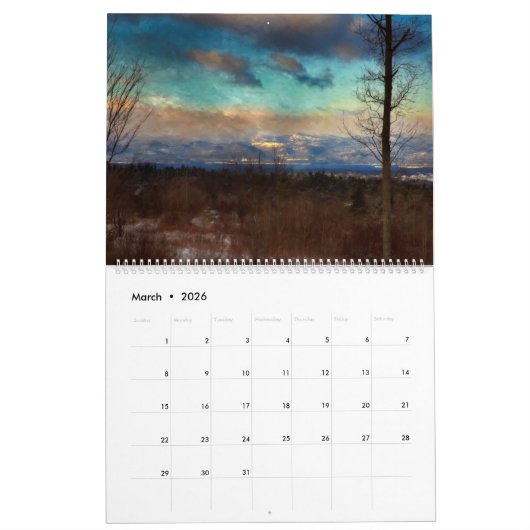 2026 Vermont Calendar Kalender (Mar 2026)