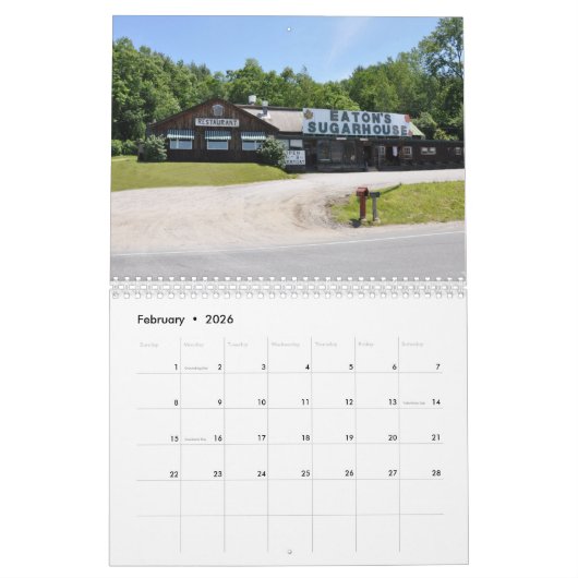 2026 Vermont - Kalender (Feb 2026)