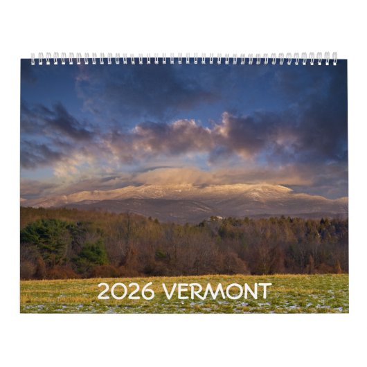2026 Vermont-kalender Kalender (Hoes)
