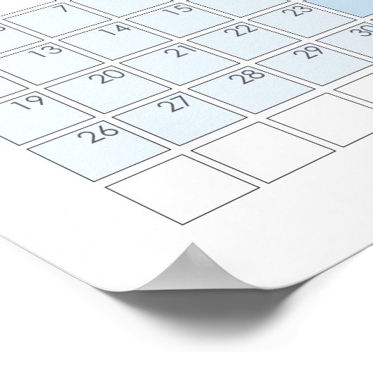 2026 Vertical Jaarkalender Poster (Hoek)