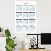 2026 Vertical Jaarkalender Poster