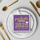 2026 Vet Goud Schets Tekst Moderne Afstudeerfeestj Servet
