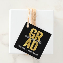 2026 Vet GRAD Goud Typografie Afstudeerfeest Bedankjes Labels