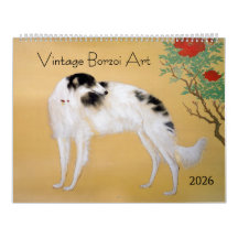 2026 Vintage Borzoi Art Calendar