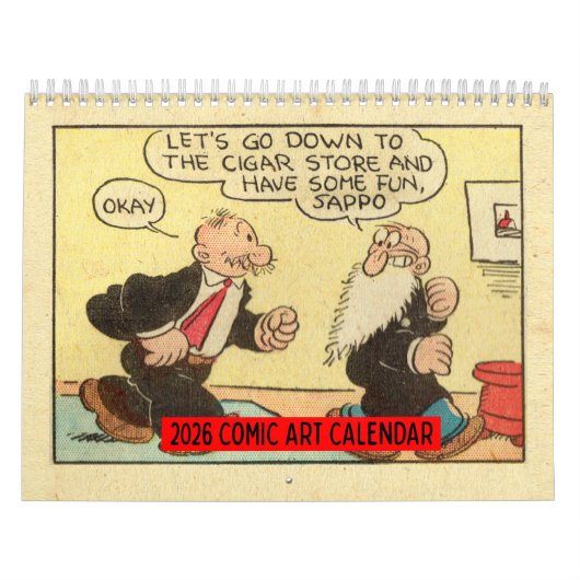 2026 Vintage Comic Art Wandkalender Kalender (Hoes)