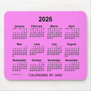 2026 Violet Calendar van Janz Muismat