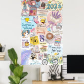 2026 Visiebord Collage Poster (Thuiskantoor)