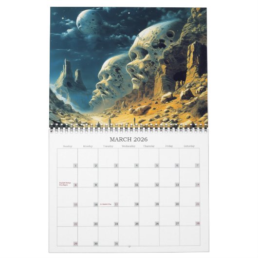 2026 Visionaire Dimensies 10 Surrealistische Kunst Kalender (Mar 2026)