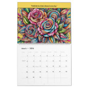 2026 Vivid Colorful Flowers Calendar Kalender (Mar 2026)