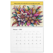 2026 Vivid Colorful Flowers Calendar Kalender (Feb 2026)