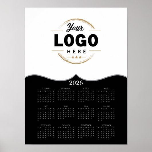 2026 Voeg je Logo jaarkalender toe Poster (Voorkant)