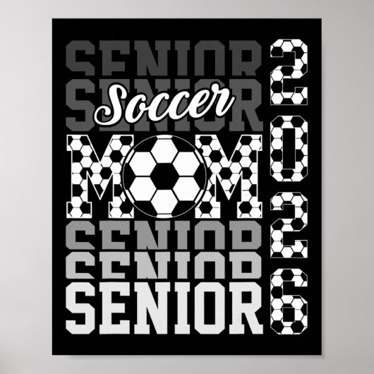 2026 Voetbal Afstuderende Moeder Afstudeercombinat Poster (Voorkant)