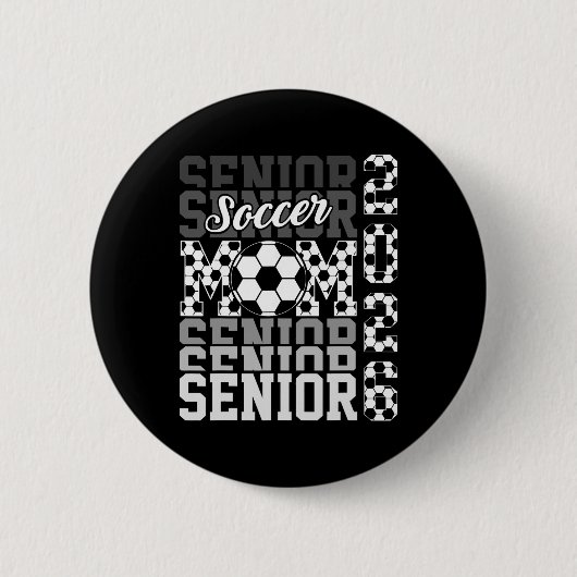 2026 Voetbal Afstuderende Moeder Afstudeercombinat Ronde Button 5,7 Cm (Voorkant)
