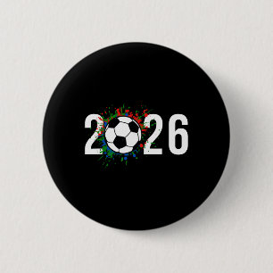 2026 Voetbal Speel Game Jaar Spelers Coaches Fans  Ronde Button 5,7 Cm