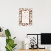 2026 Vogels Bloemen Kalender Poster (Thuiskantoor)