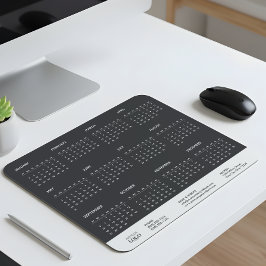 2026 Volledig Jaarkalender Zakelijk Logo Promotie Muismat