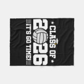 2026 Volleybalspeler - 2026 Afstuderen - Klas van  Fleece Deken (Voorkant (Horizontaal))