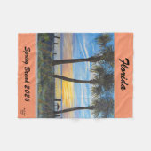 2026 VOORJAARSVAKANTIE FLORIDA PALMBOOM FLEECE DEKEN (Voorkant (Horizontaal))