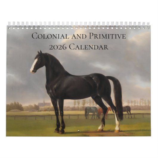 2026 Vroeg-Amerikaanse Kunst Wandkalender Kalender (Hoes)
