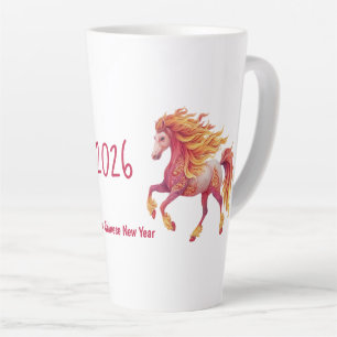 2026 Vuurpaard – Gelukkig Chinees Nieuwjaar Latte Mok