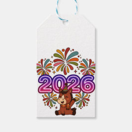 2026 Vuurwerk & Feestpaard – Bruisend Nieuwjaar Ce Cadeaulabel