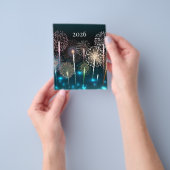 2026 Vuurwerk, Gelukkig Nieuwjaar Flyer (Hand)