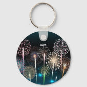 2026 Vuurwerk Happy New Year Sleutelhanger (Voorkant)