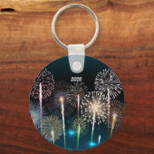 2026 Vuurwerk Happy New Year Sleutelhanger (Voorkant)