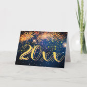 2026 Vuurwerk Nieuwjaarsfeest Vrolijk Kerstfeest Feestdagen Kaart (Voorkant)