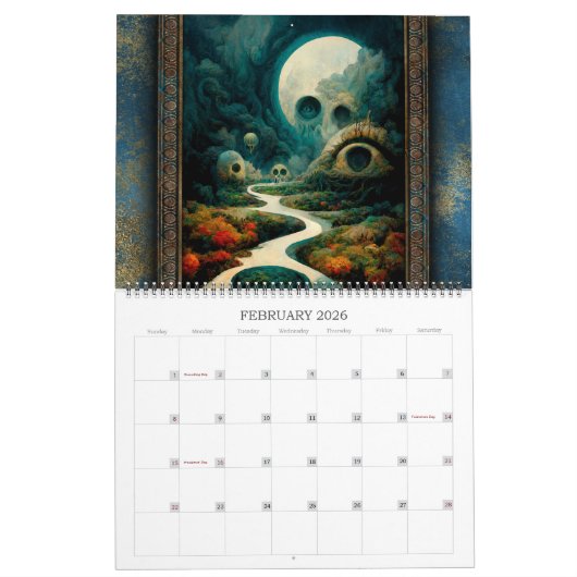 2026 Waking Dreams 2 surrealistische kunstkalender Kalender (Feb 2026)