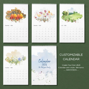 2026 Watercolor Landschapskalender   Natuurlijke S Kalender
