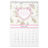 2026 Watercolor Pastel Floral Calendar with Quotes Kalender (Jan 2026)